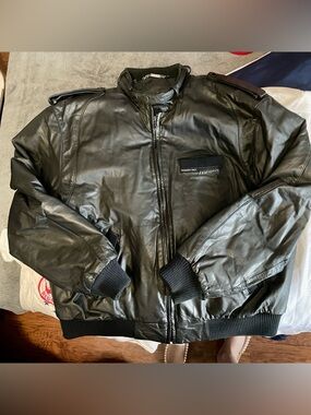 Vintage Members Only Faux Leather Jacket. Size 42